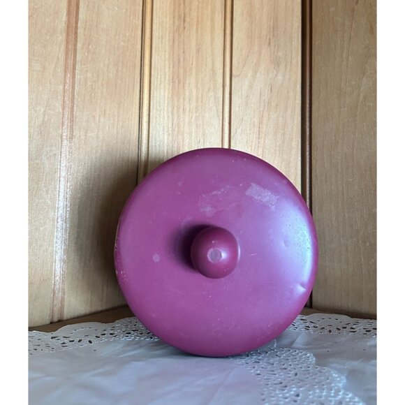 Vintage Hand-Painted Floral Decorative Toleware Lidded Tin Box Cannister Vanity - Picture 6 of 7